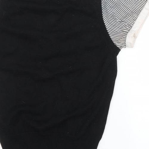 Preworn Womens Black   Basic Blouse Size 10