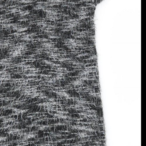 Yumi Womens Grey Floral  A-Line  Size M