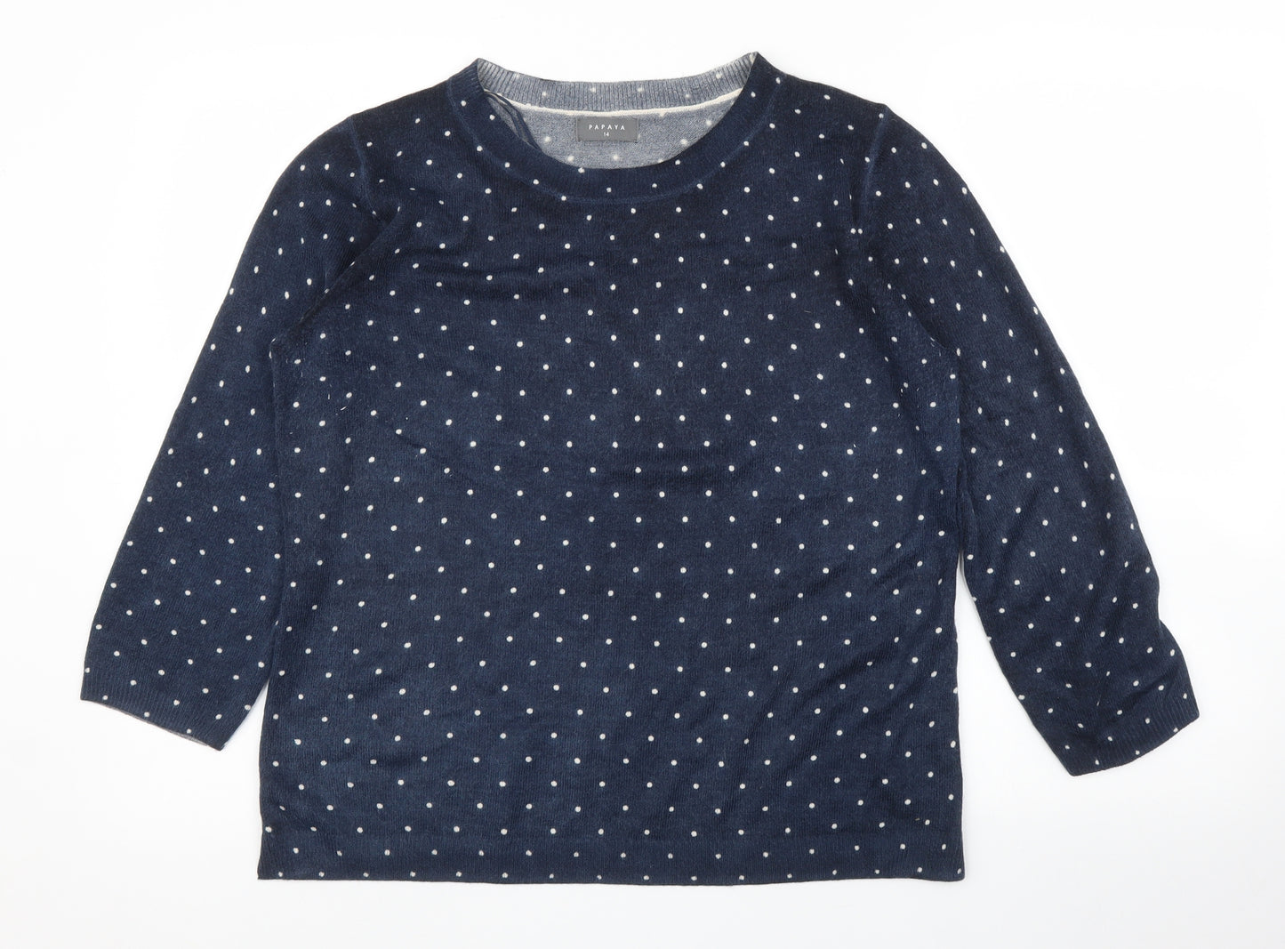 Papaya Womens Blue   Pullover Jumper Size 14