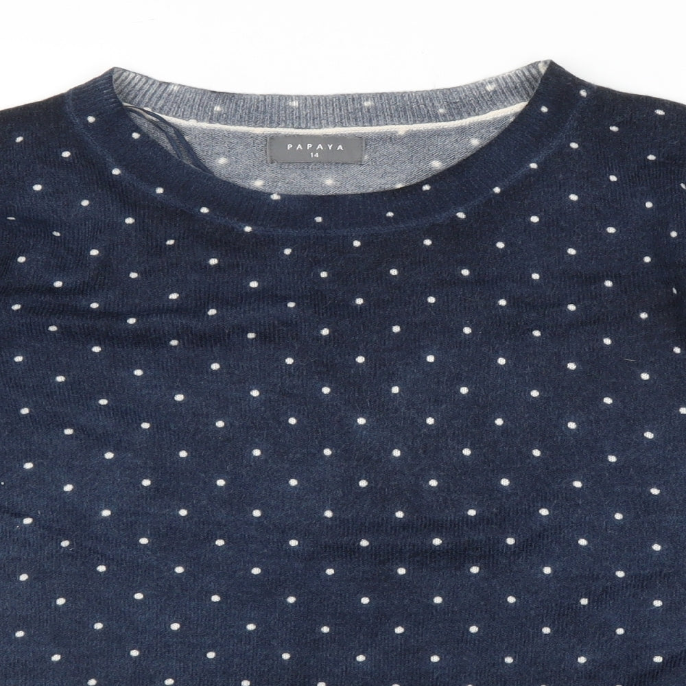 Papaya Womens Blue   Pullover Jumper Size 14