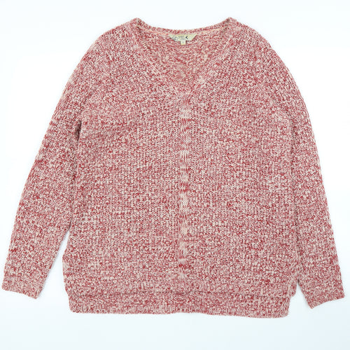 M&Co Womens Red   Pullover Jumper Size 12