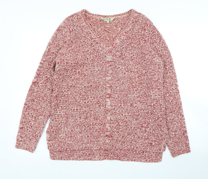 M&Co Womens Red Pullover Jumper Size 12