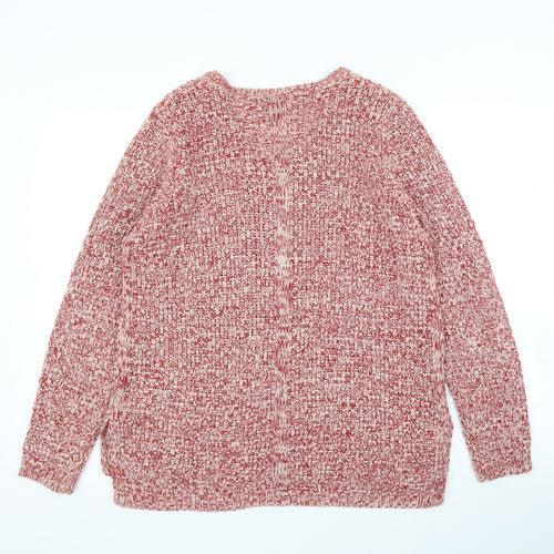 M&Co Womens Red   Pullover Jumper Size 12
