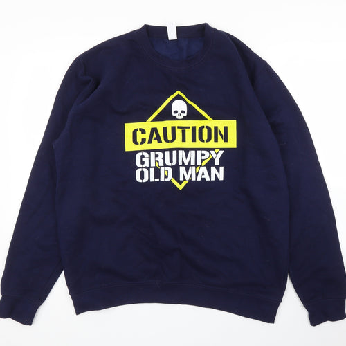 Just Hoods Mens Blue   Pullover Jumper Size L