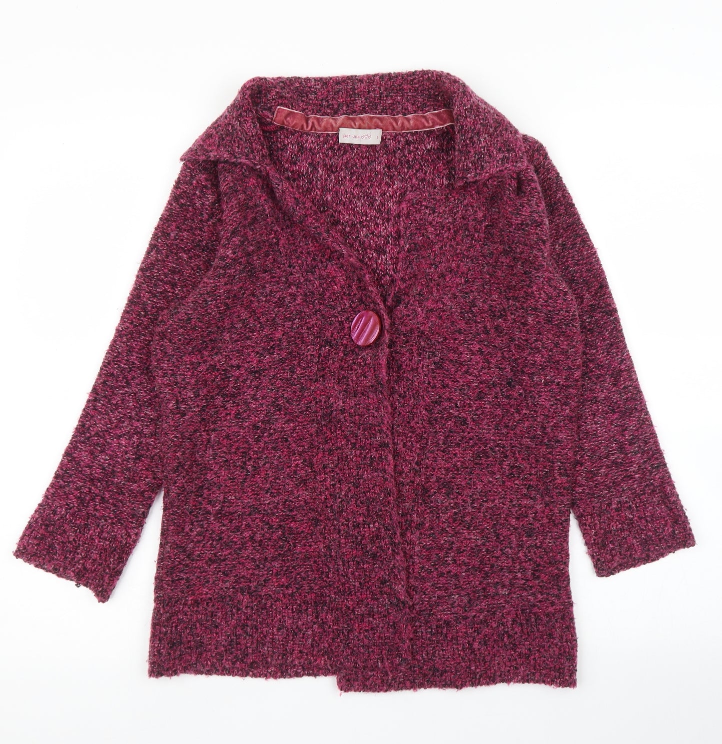 M&S Womens Purple   Cardigan Jumper Size S