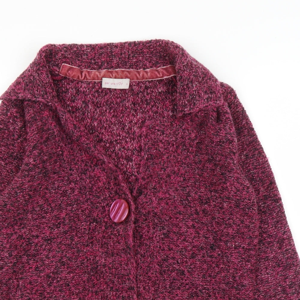 M&S Womens Purple   Cardigan Jumper Size S
