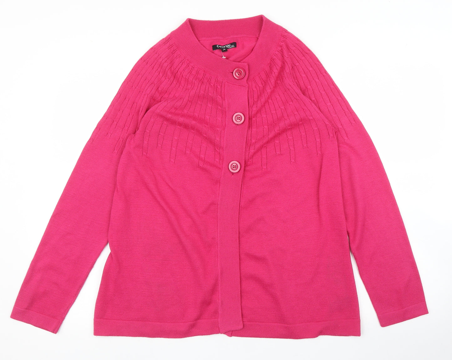 George Womens Pink   Cardigan Jumper Size M