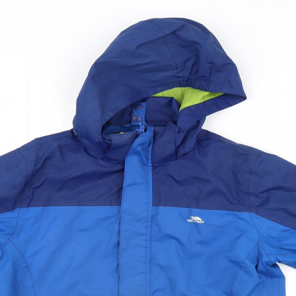 Trespass Boys Blue   Rain Coat Coat Size 11-12 Years