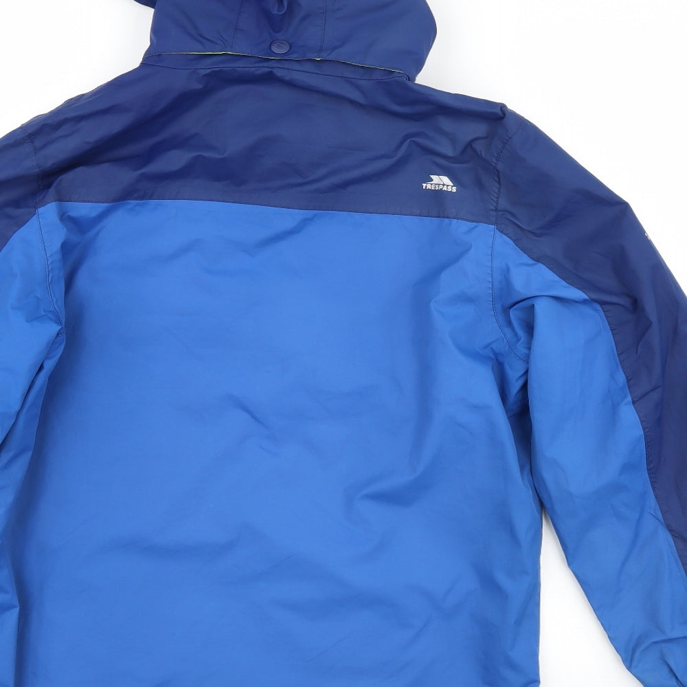 Trespass Boys Blue   Rain Coat Coat Size 11-12 Years