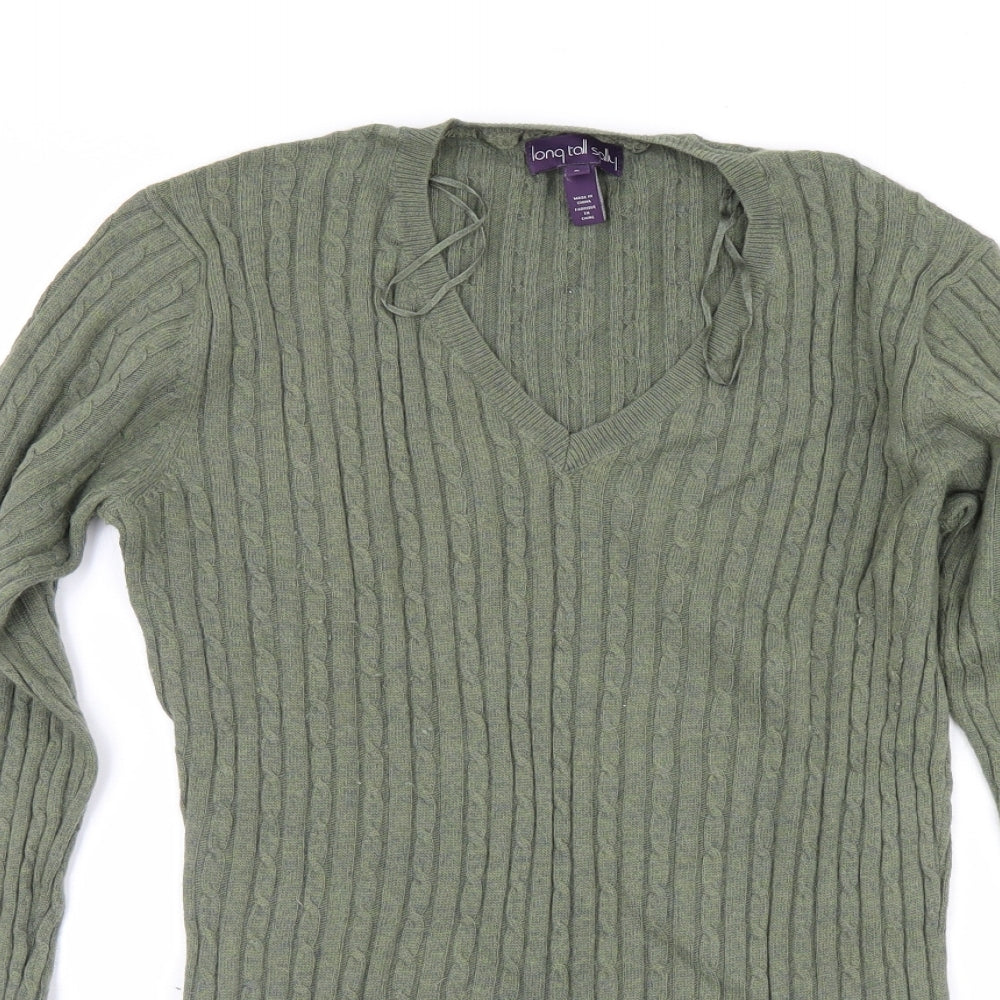 Long Tall Sally Womens Green   Pullover Jumper Size S