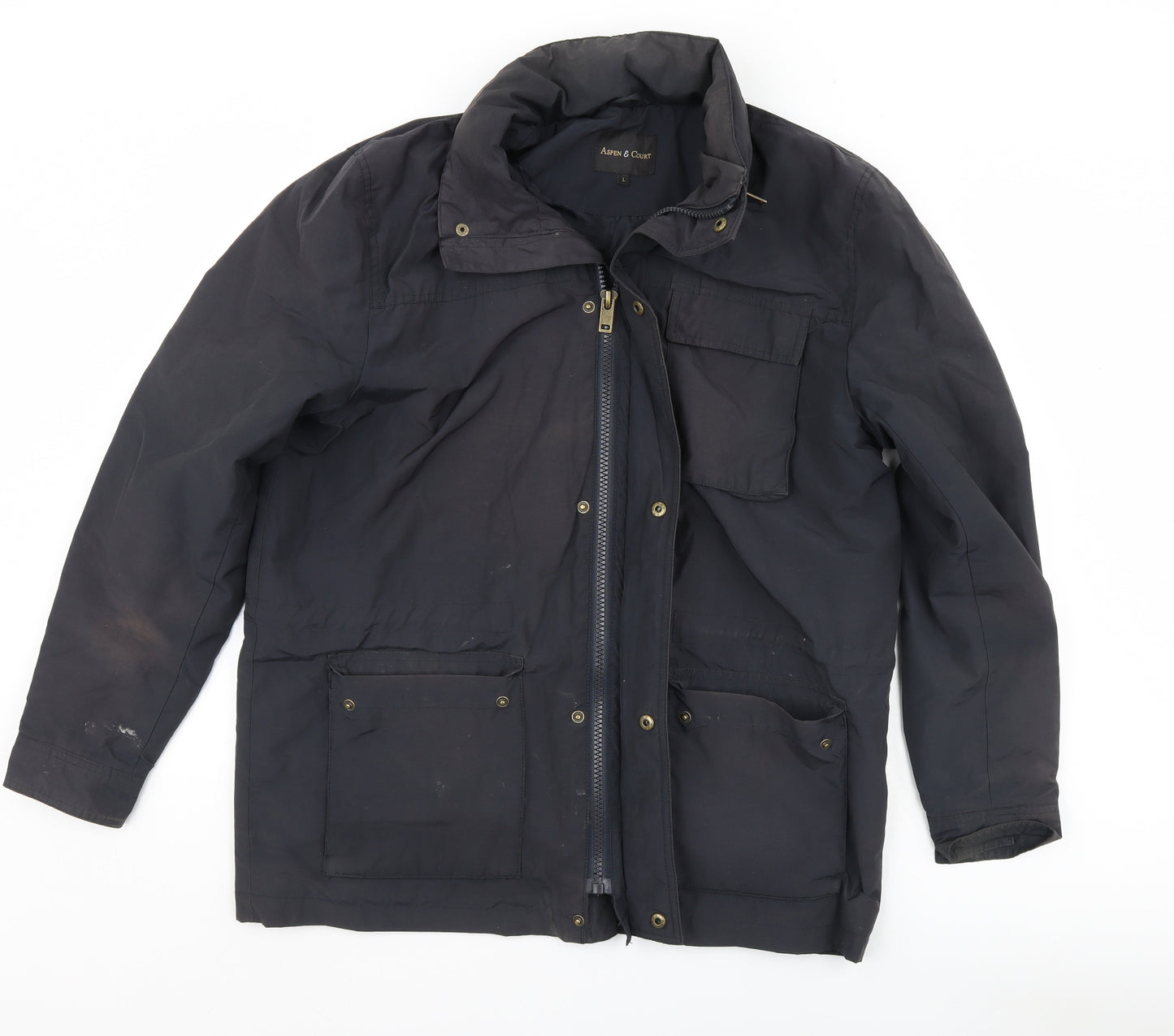 aspen and court Mens Black   Rain Coat Coat Size L
