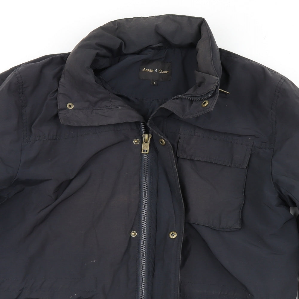 aspen and court Mens Black   Rain Coat Coat Size L