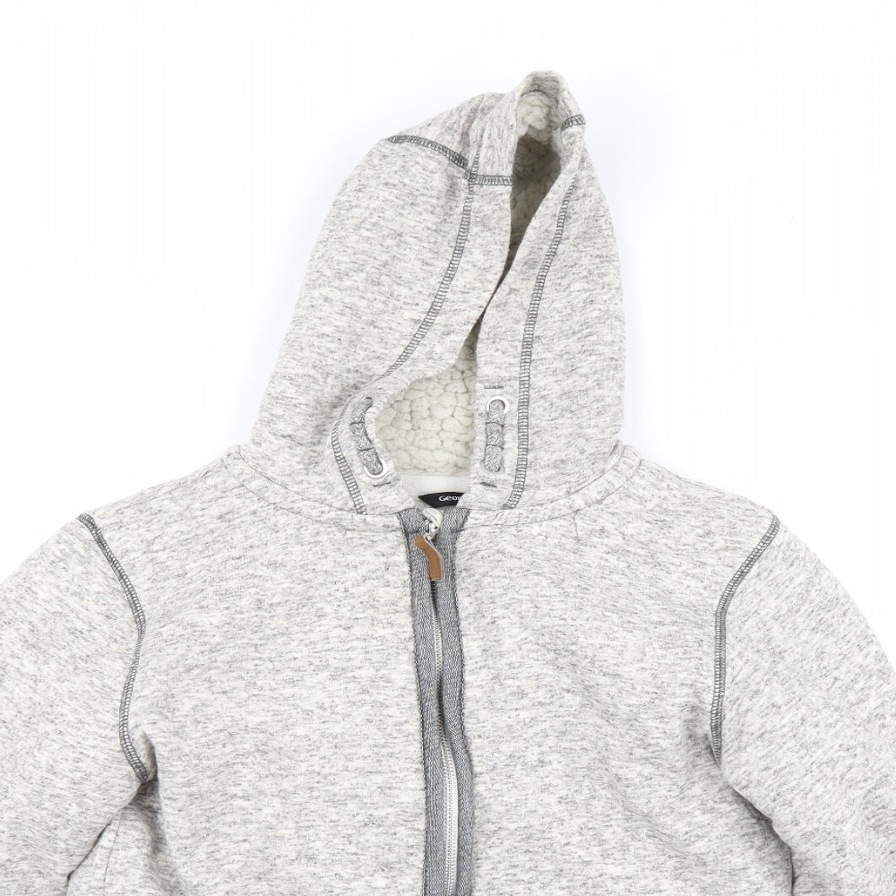 George Boys Grey   Full Zip Hoodie Size 13-14 Years