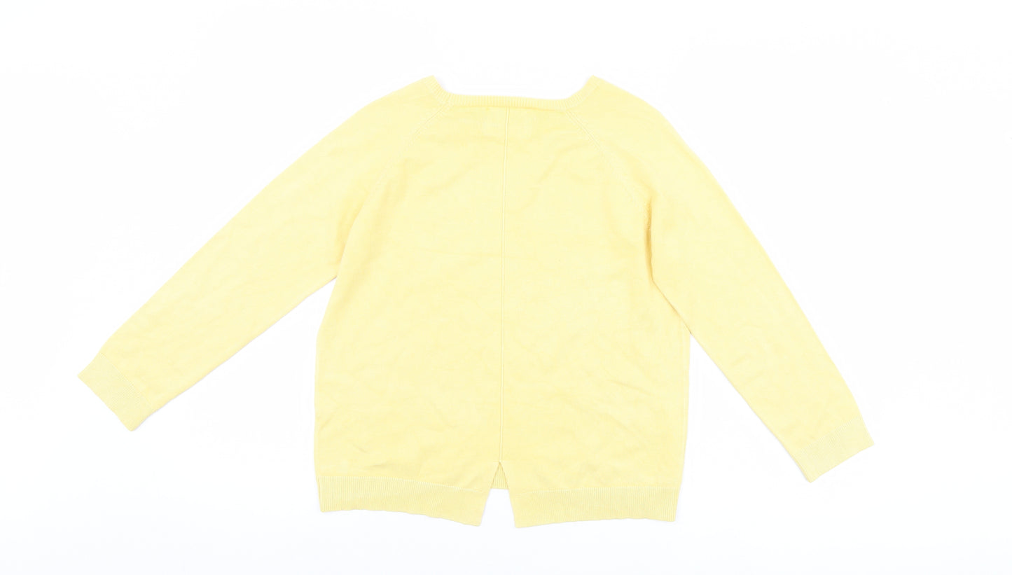Zara Womens Yellow   Pullover Jumper Size 10