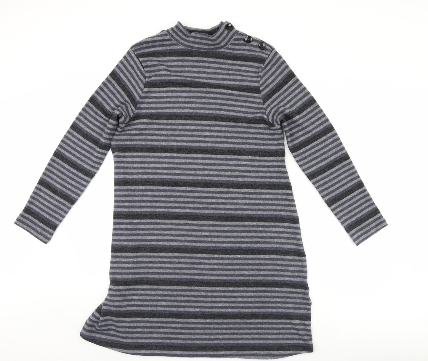 Peacocks Womens Blue Striped  Jumper Dress  Size 14