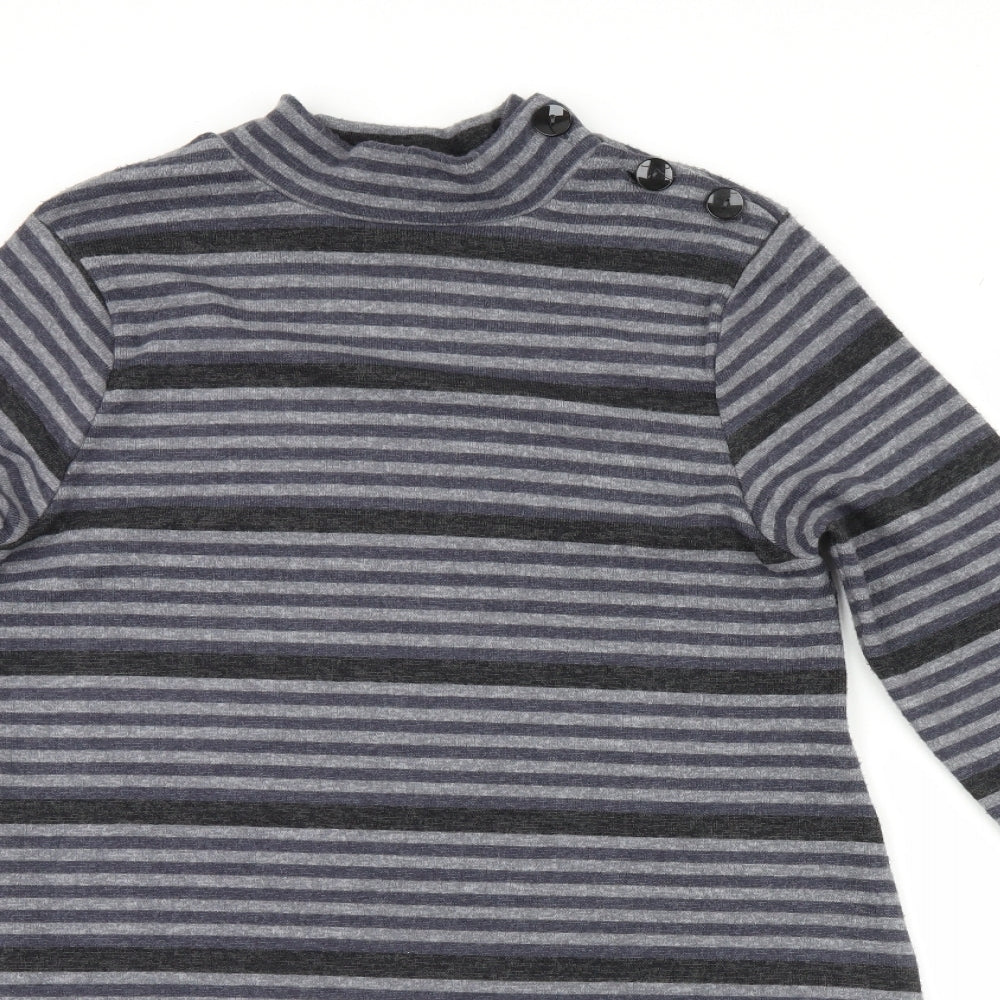 Peacocks Womens Blue Striped  Jumper Dress  Size 14