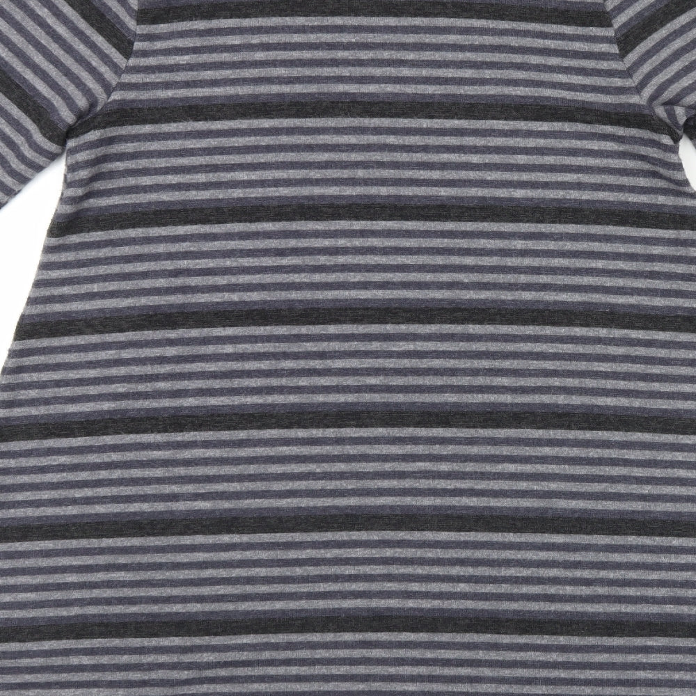 Peacocks Womens Blue Striped  Jumper Dress  Size 14