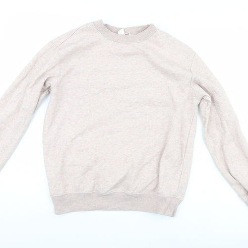 H&M Womens Pink   Pullover Sweatshirt Size XS