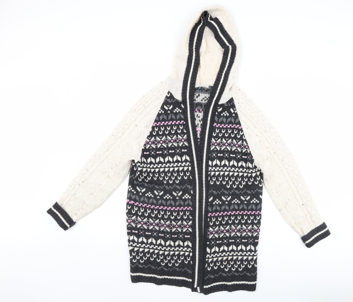 Blonde & Blonde Womens Multicoloured Argyle/Diamond  Cardigan Jumper Size 10