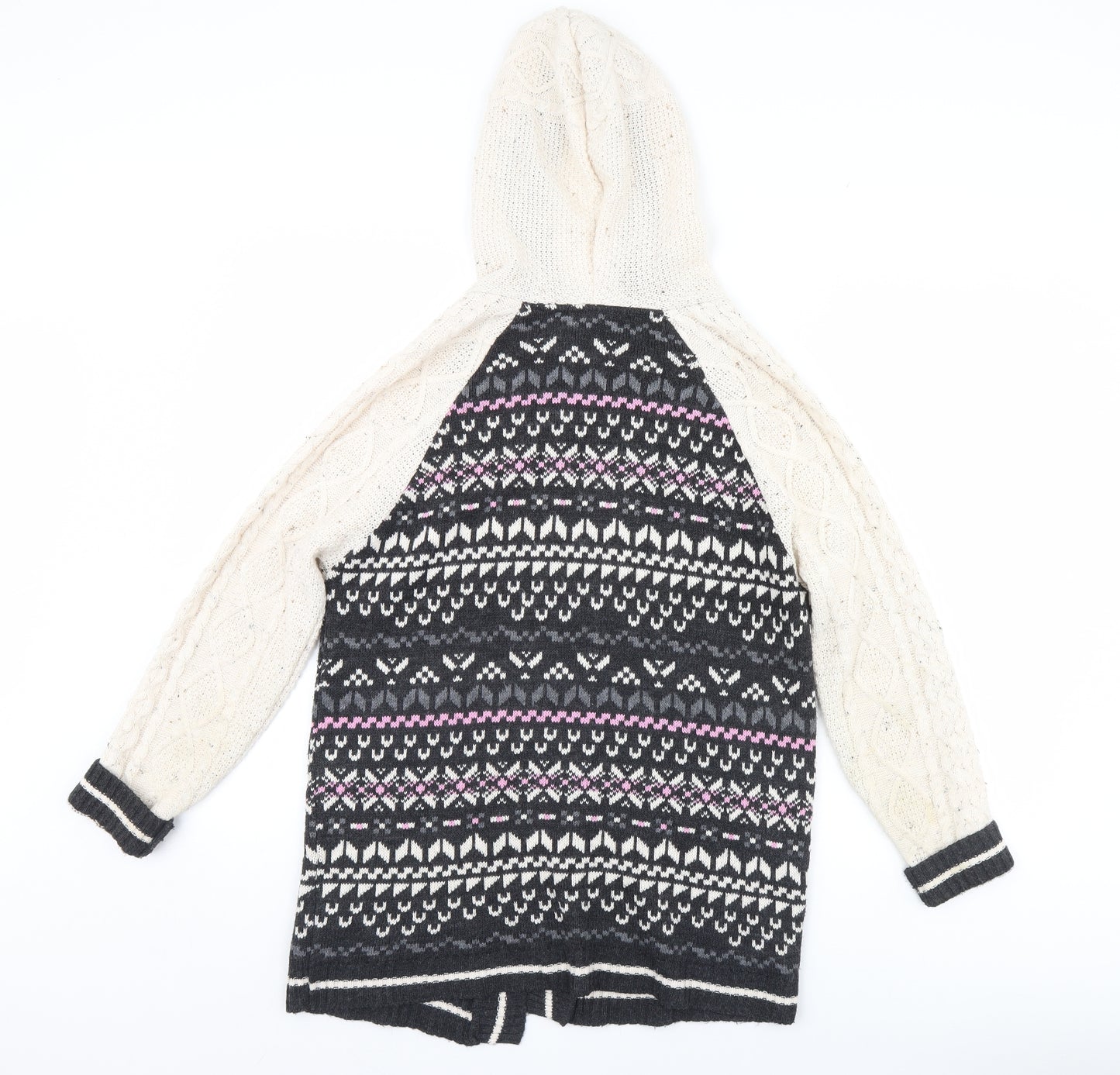 Blonde & Blonde Womens Multicoloured Argyle/Diamond  Cardigan Jumper Size 10