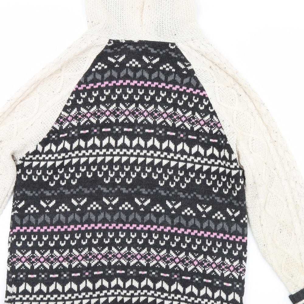 Blonde & Blonde Womens Multicoloured Argyle/Diamond  Cardigan Jumper Size 10