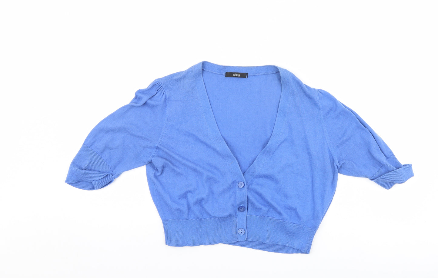 Marks and Spencer Womens Blue   Cardigan Jumper Size 16