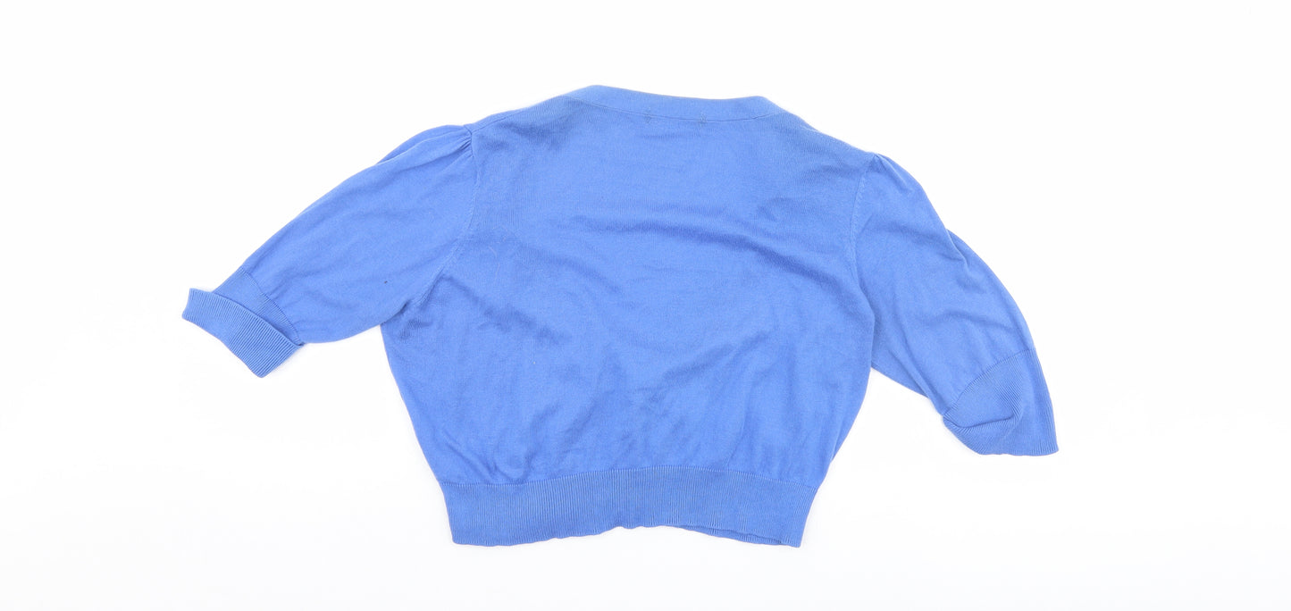 Marks and Spencer Womens Blue   Cardigan Jumper Size 16