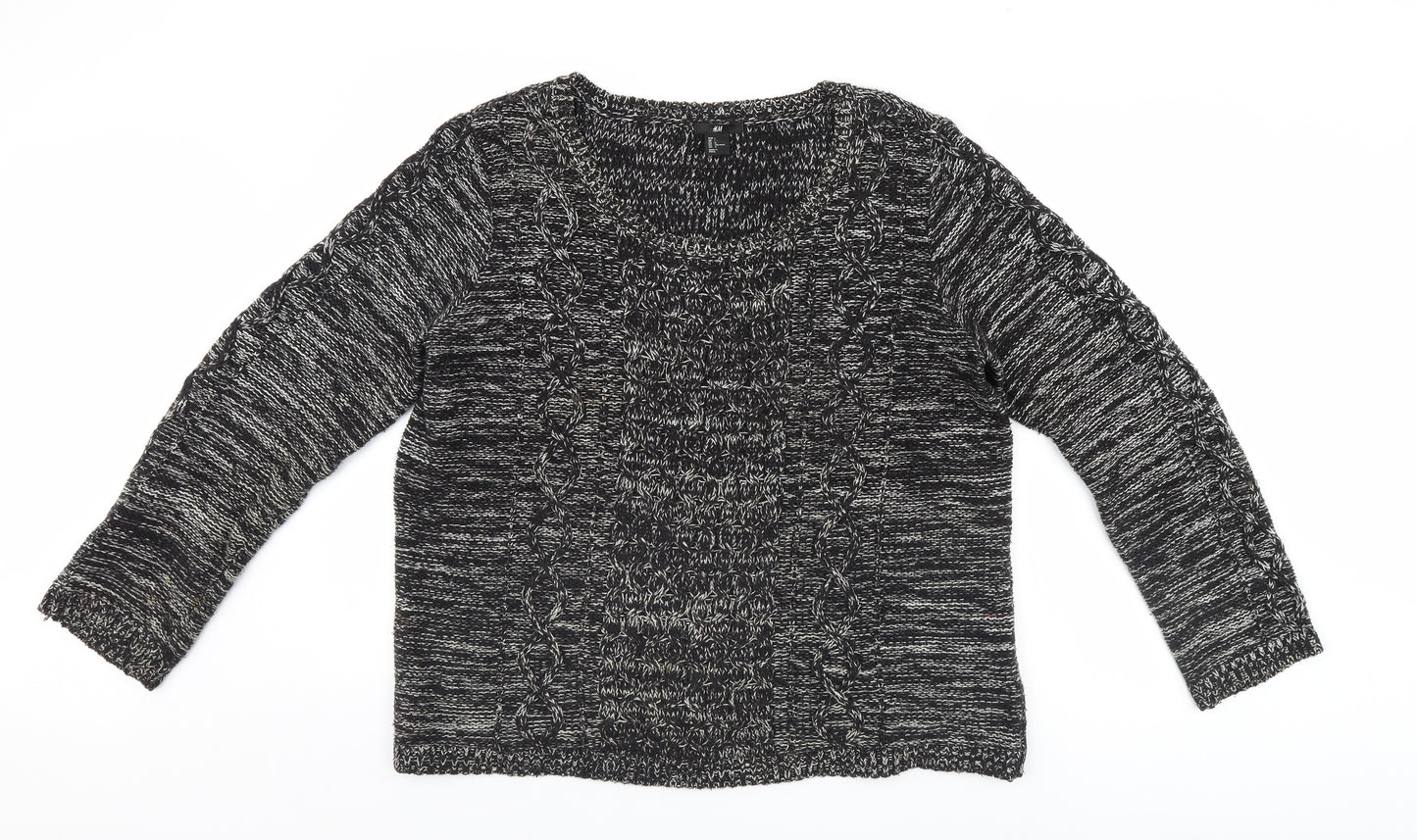 H&M Womens Black   Pullover Jumper Size L