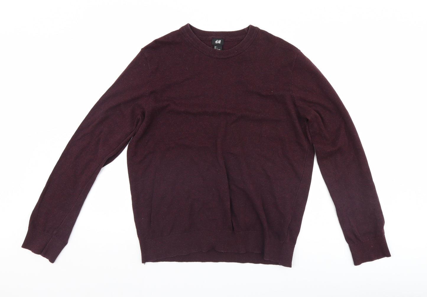 H&M Mens Purple   Pullover Jumper Size L