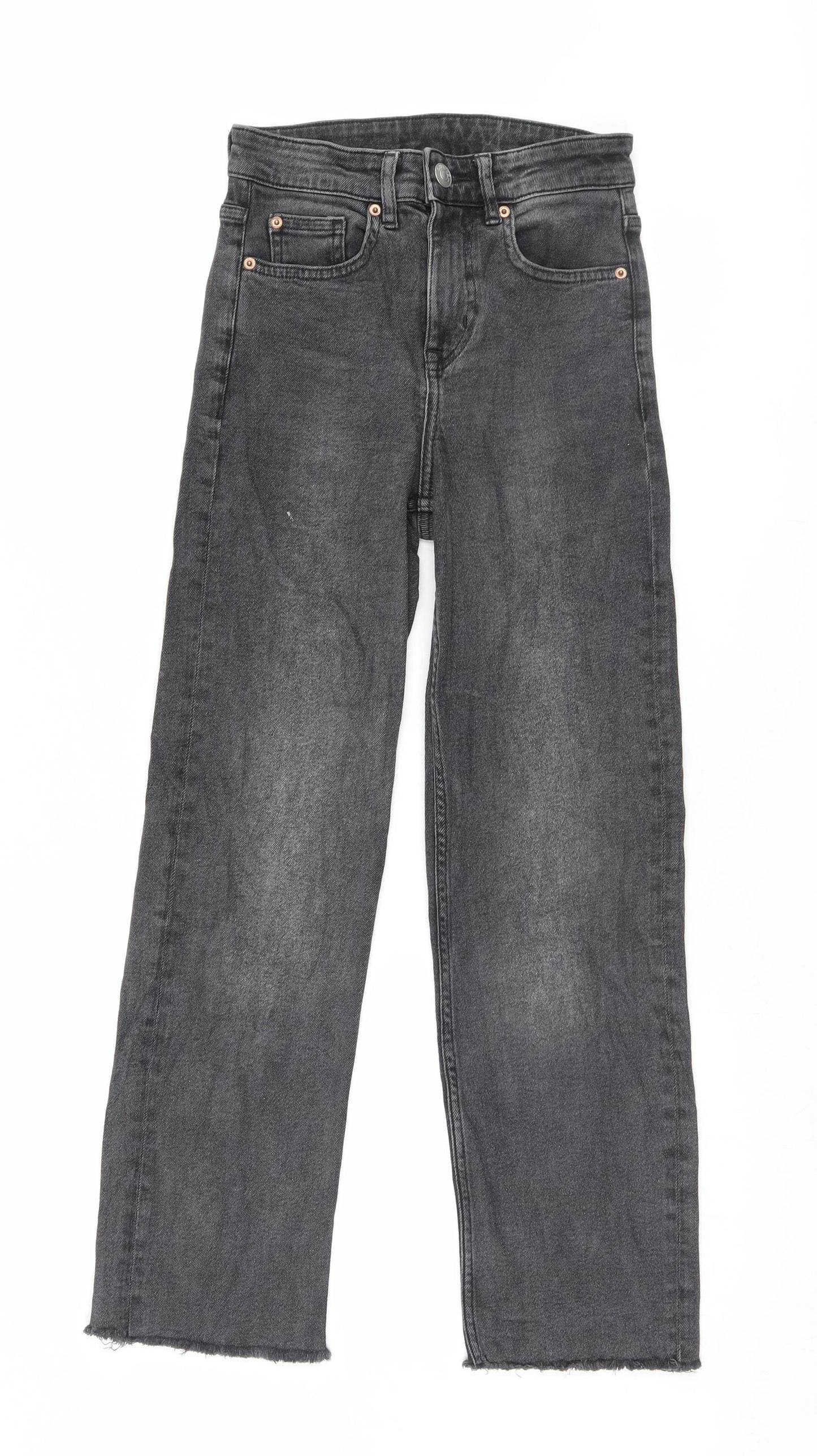 H&M Womens Black   Straight Jeans Size 6 L26 in