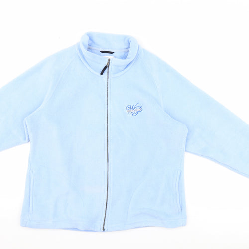Antigua Womens Blue  Fleece Full Zip Jumper Size L