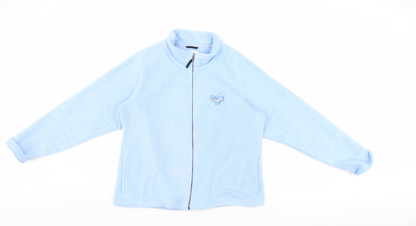 Antigua Womens Blue  Fleece Full Zip Jumper Size L