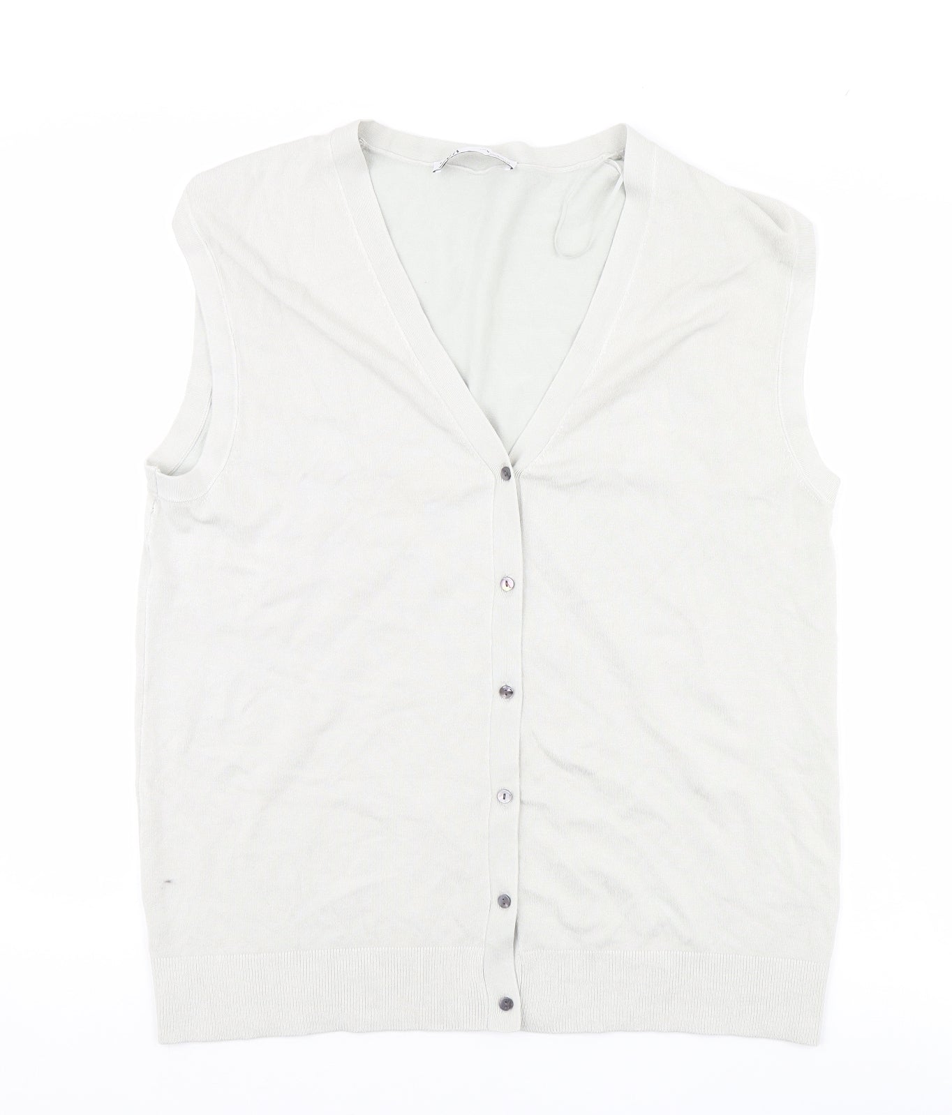 Zara Mens Gold   Vest Jumper Size M