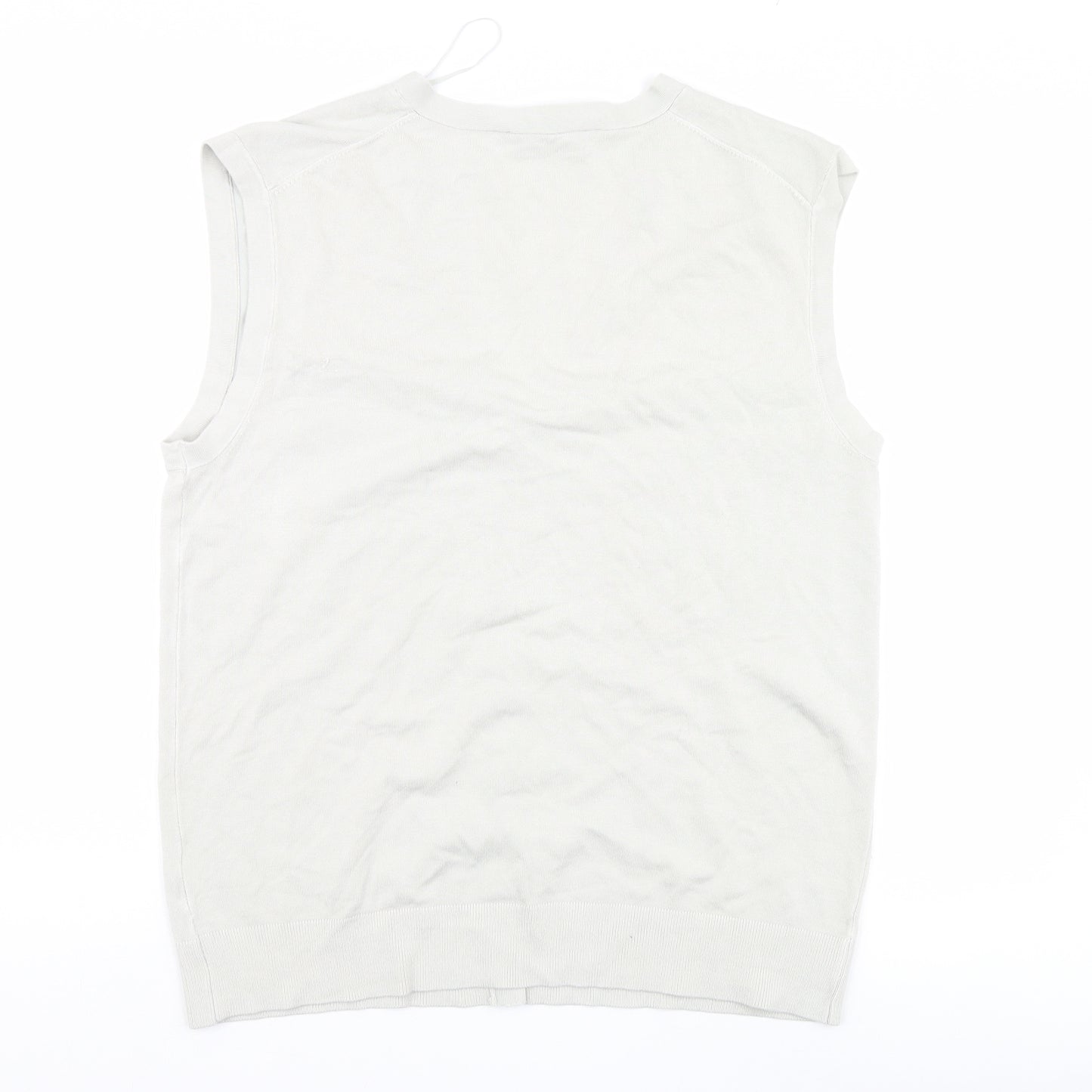 Zara Mens Gold   Vest Jumper Size M