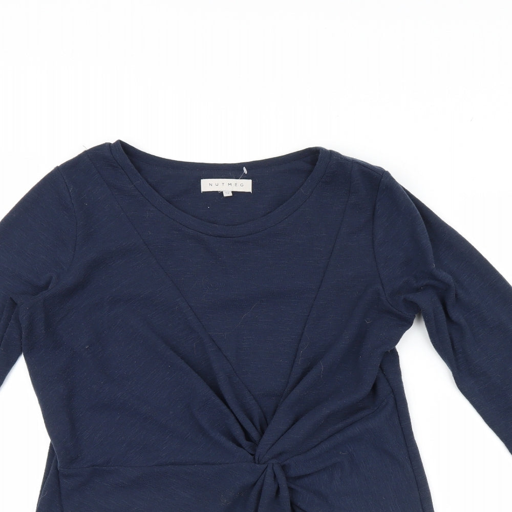 Nutmeg Womens Blue   Basic Blouse Size 12