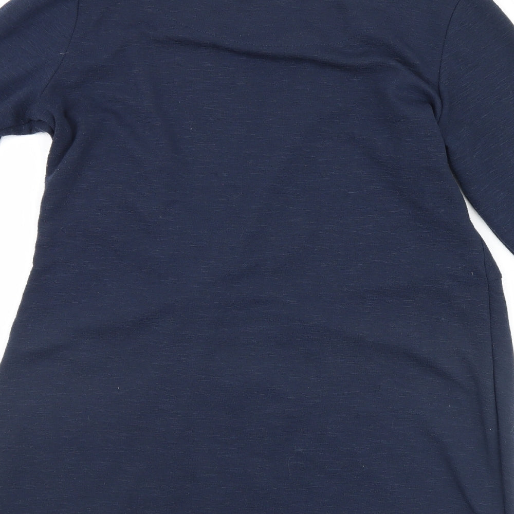 Nutmeg Womens Blue   Basic Blouse Size 12