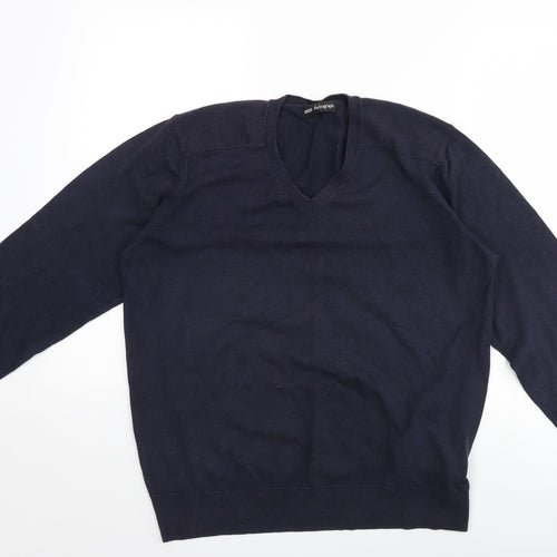 Marks and Spencer Mens Blue   Henley Jumper Size L