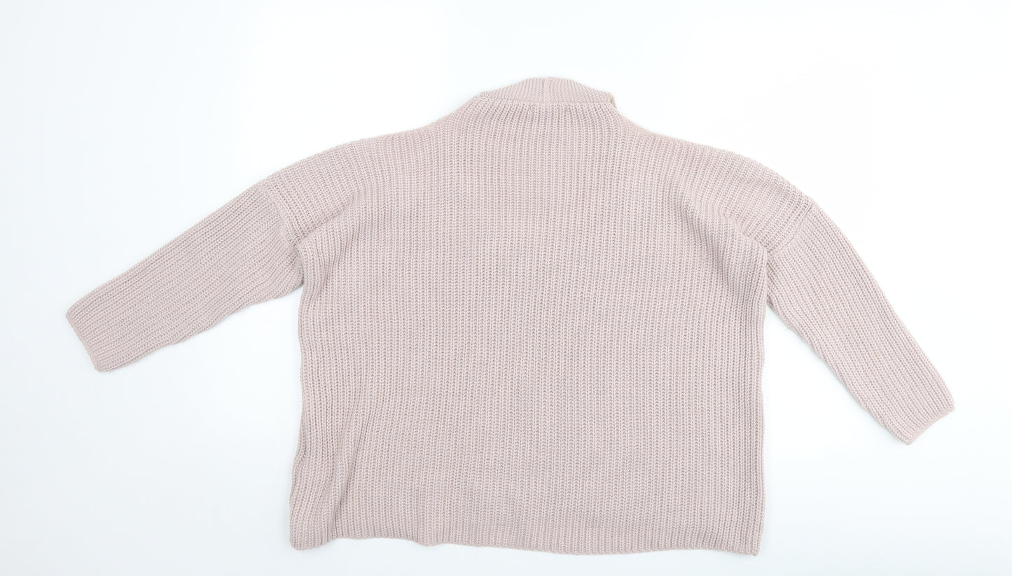 New Look Womens Pink   Henley Jumper Size M