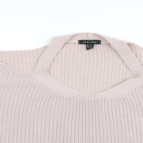 New Look Womens Pink   Henley Jumper Size M