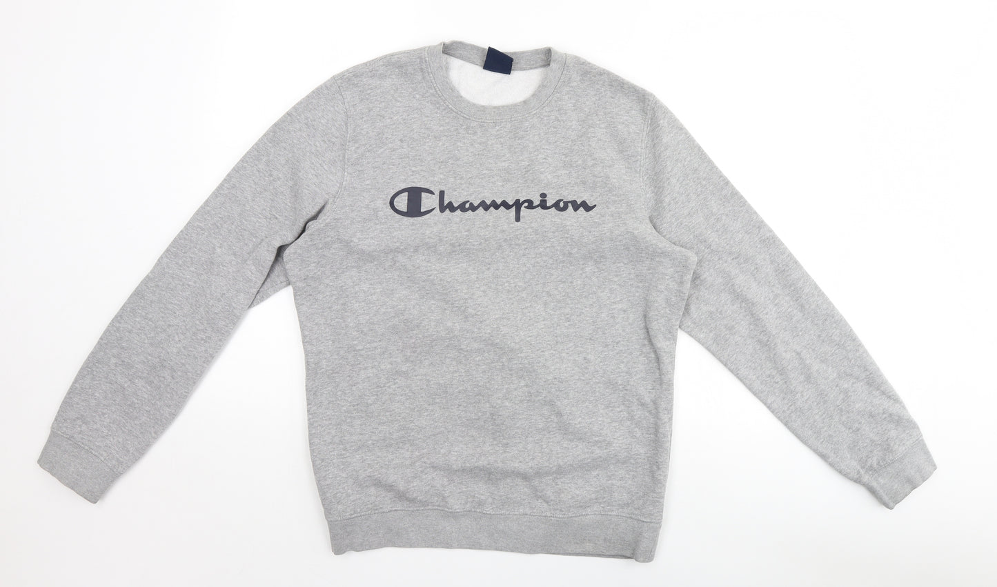Champion Mens Grey   Pullover Sweatshirt Size M