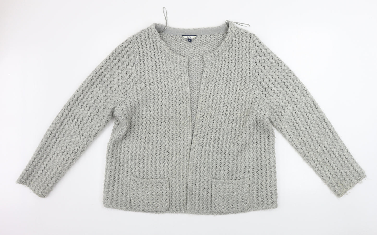 DASH Womens Grey   Cardigan Jumper Size 22