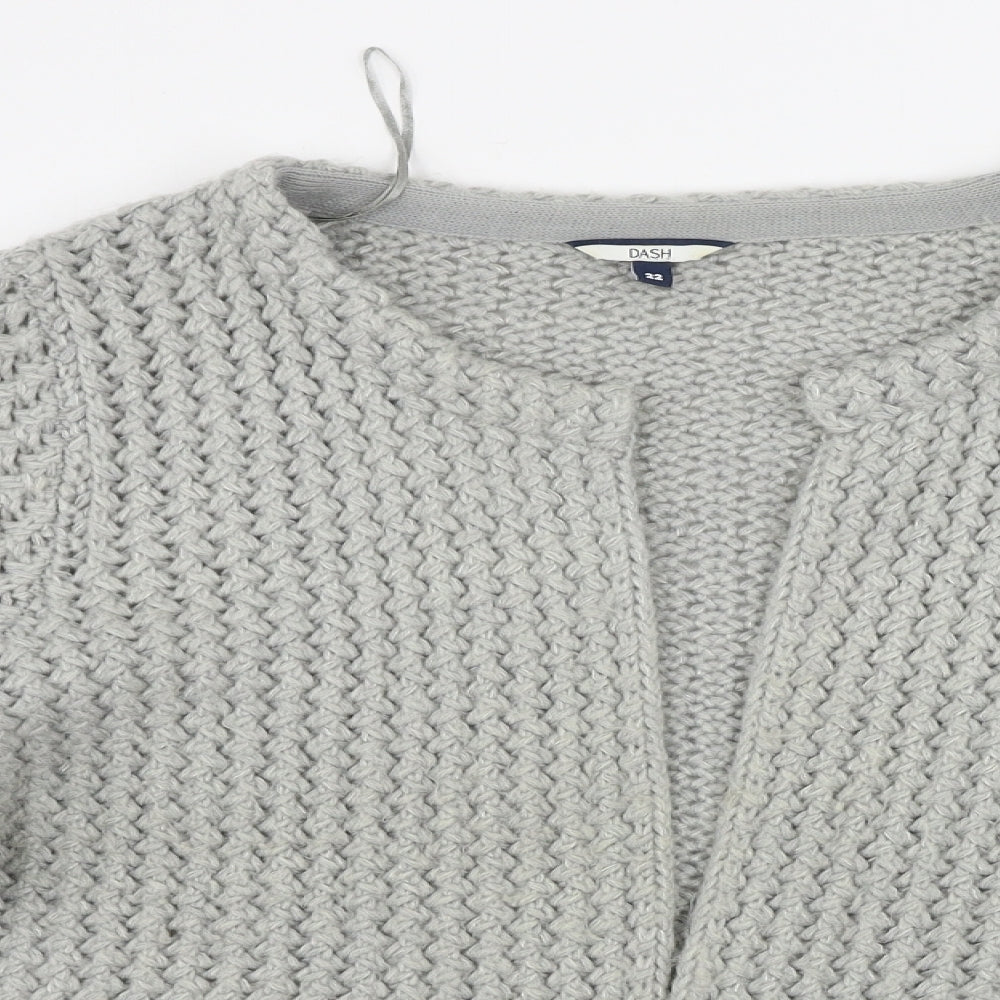 DASH Womens Grey   Cardigan Jumper Size 22