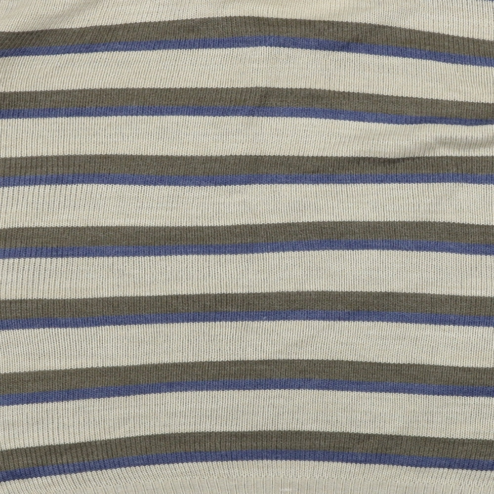 James Pringle      Mens Beige Striped  Pullover Jumper Size L