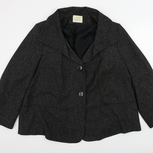 Ann Harvey  Womens Grey   Jacket Coat Size 26