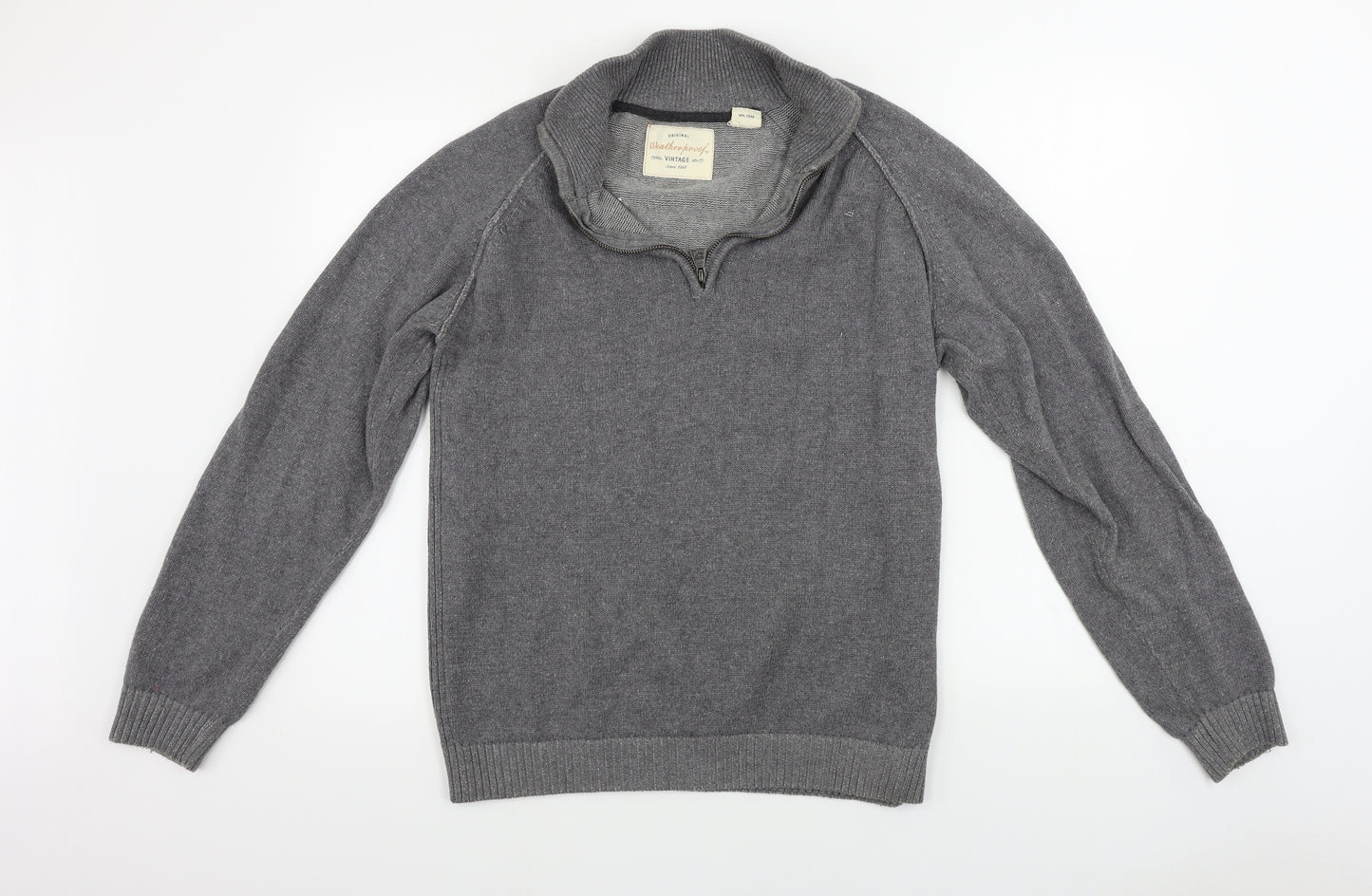 Weatherproof  Mens Grey   Henley Jumper Size L