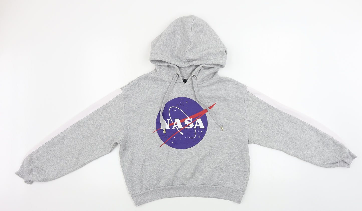 H&M  Womens Grey   Pullover Hoodie Size S  - NASA