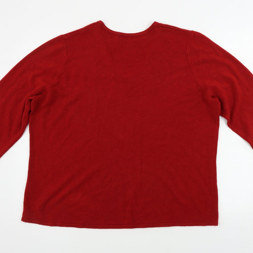 BM Womens Red   Pullover Jumper Size M