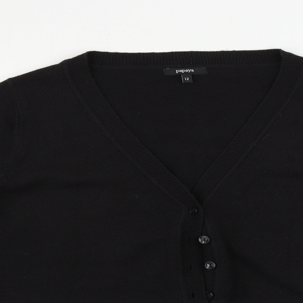 Papaya  Womens Black   Cardigan Jumper Size 12