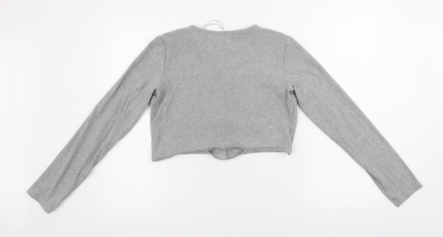 Zara Womens Grey   Cardigan Jumper Size L