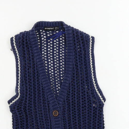 Atmosphere  Womens Blue   Vest Jumper Size 10